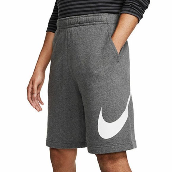 NWT NIKE MEN'S BIG TALL REGULAR FLEECE‎ SHORTS CHARCOAL GRAY - Picture 1 of 3